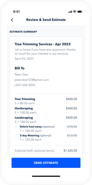 Get Approved Estimates, and then Convert Them Into Invoices 2